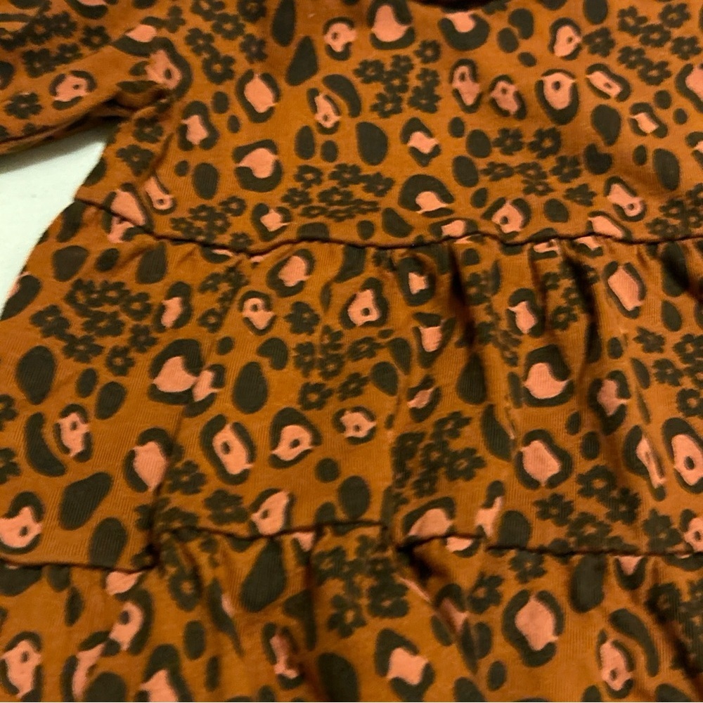 Okie Dokie Baby's Animal Print Dress Brown & Black Size 12 Months - Picture 5 of 8